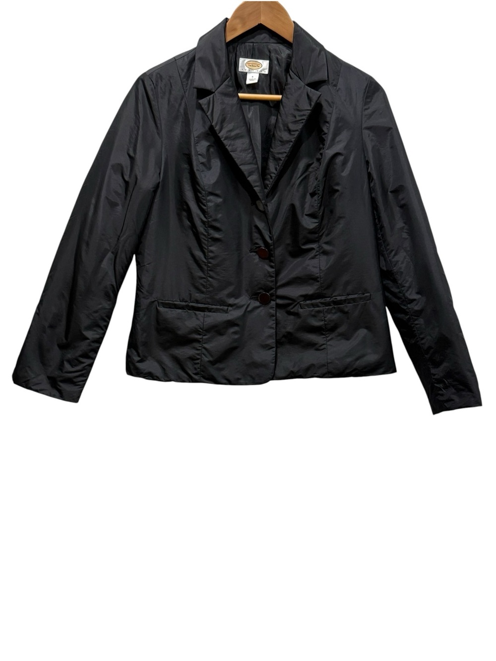 Talbots Petites Black Lightweight Blazer Jacket 6P Minimalist Preppy